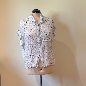 White Patterned Women's Top by Velvet Heart